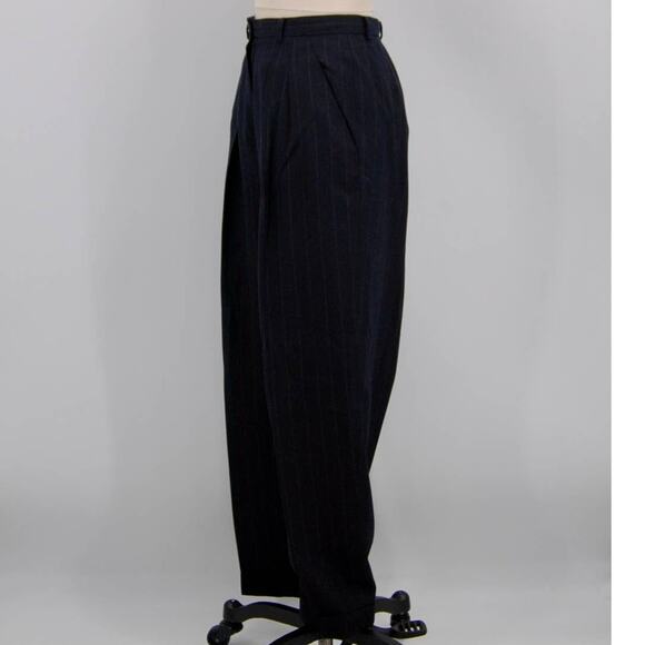 Vintage DKNY Wool Pin Strip Pants - Picture 2 of 5